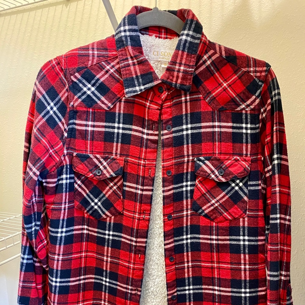 Sherpa lined cozy flannel